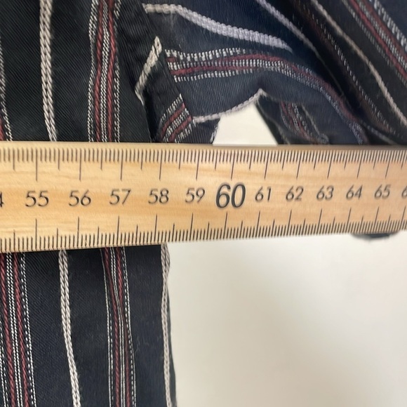 Harley-Davidson - Y2K Vertical Striped Short Sleeve Button Down - Black - L - Picture 8 of 10